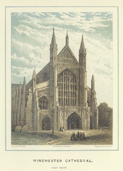 Catedral de Winchester, frente oeste de Hablot Knight Browne
