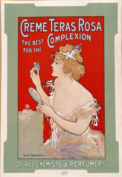 Cartaz publicitário do creme de beleza 