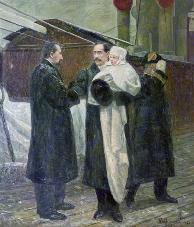 Rei Haakon em terras norueguesas em 1905 de Halfdan Frithjof Strom