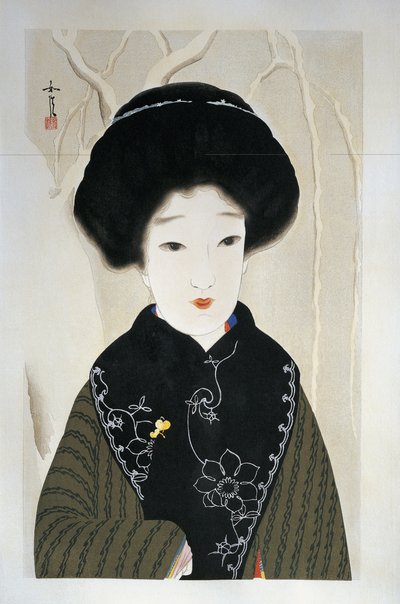 Grande plano de uma mulher de Hamada Josen