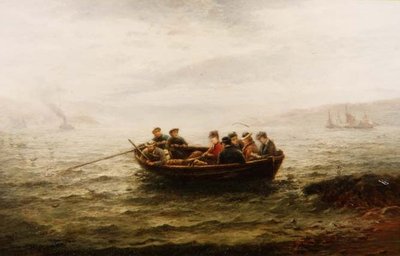 Indo à Igreja a Caminho da Eclusa (óleo sobre tela) de Hamilton Macallum
