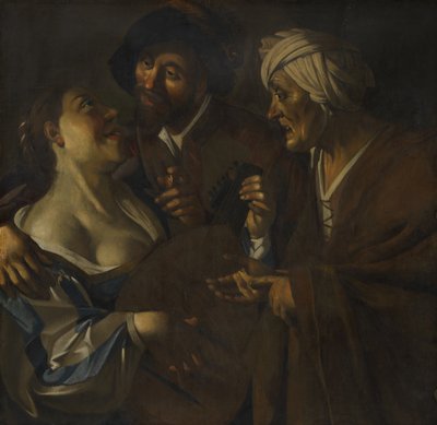Procuress, falsificação após Dirck van Baburen (c.1595-1624), c.1930-45 (óleo sobre tela) de Han van Meegeren