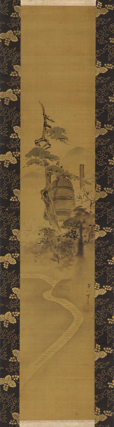 Sino do templo, período Edo, meados do século XVII e início do século XVIII. de Hanabusa Itcho
