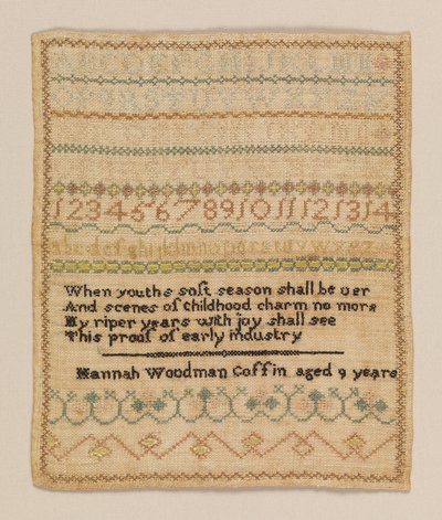 Sampler de Hannah Woodman Coffin