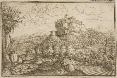 Castelo em uma colina de Hanns Lautensack