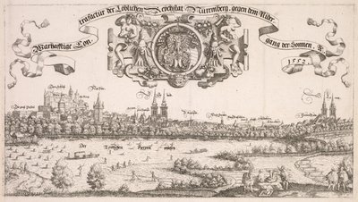 Vista Panorâmica de Nuremberg: Parte Central de Hanns Lautensack