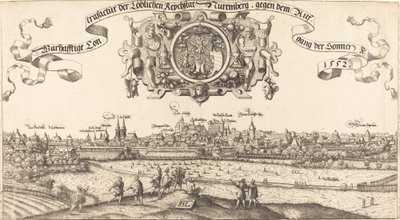 Vista de Nuremberg do leste [seção central] de Hanns Lautensack