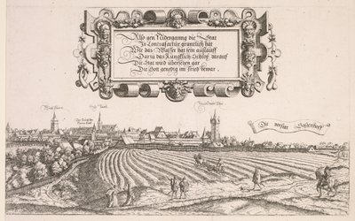 Vista panorâmica de Nuremberg: porção direita, 1552. de Hanns Sebald Lautensack