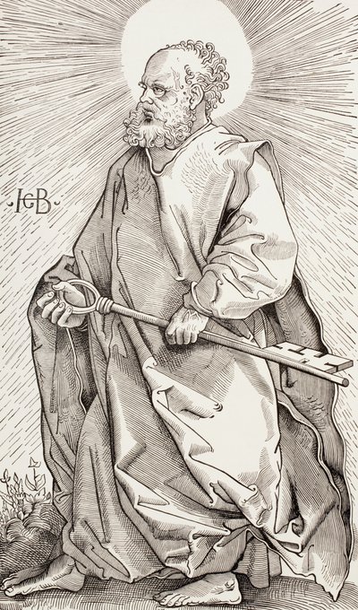 São Pedro com as Chaves do Reino dos Céus de Hans (after) Baldung Grien