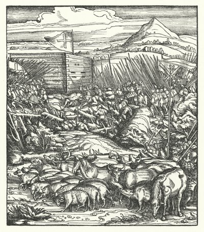 Recaptura de gado roubado Camponeses flamengos rebeldes contra o domínio do Arquiduque Maximiliano da Áustria de Hans (after) Burgkmair
