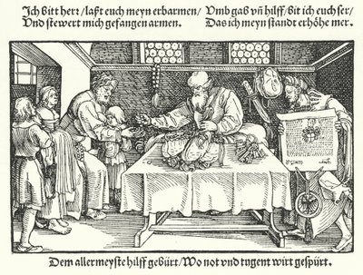 O Benfeitor (gravura) de Hans (after) Burgkmair