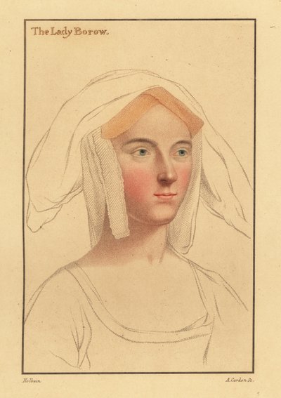 Alice London ou Catherine Clifton ou Catherine Parr.,1812 (gravura) de Hans (after) Holbein the Younger