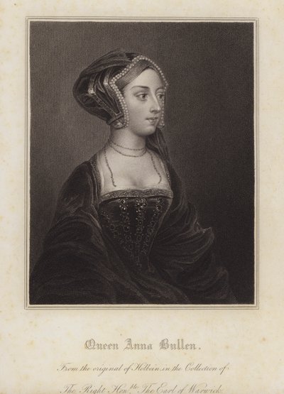 Ana Bolena, segunda esposa do rei Henrique VIII (gravura) de Hans (after) Holbein the Younger