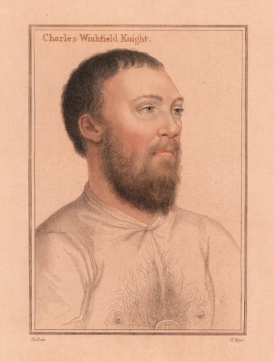 Charles Wingfield, do Castelo de Kimbolton, ,1812 (gravura) de Hans (after) Holbein the Younger