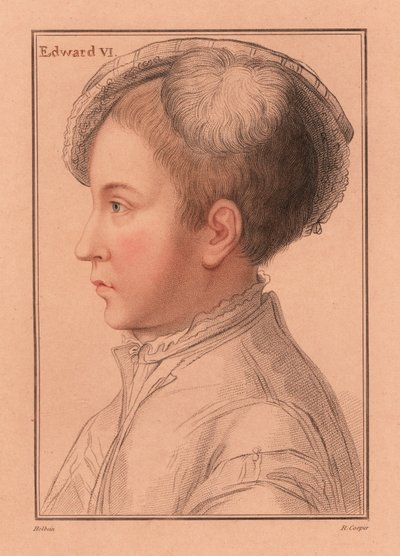 Rei Edward VI de Inglaterra de Hans (after) Holbein the Younger