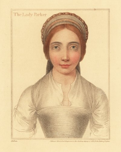 Lady Parker, esposa de Sir Henry Parker,1812 (gravura) de Hans (after) Holbein the Younger