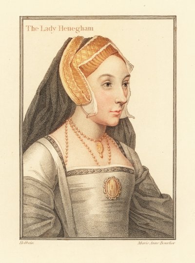 Mary Shelton, Lady Heveningham,1812 (gravura) de Hans (after) Holbein the Younger