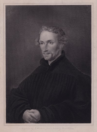 Philipp Melanchthon, reformador protestante alemão e colaborador de Martin Luther (gravura) de Hans (after) Holbein the Younger