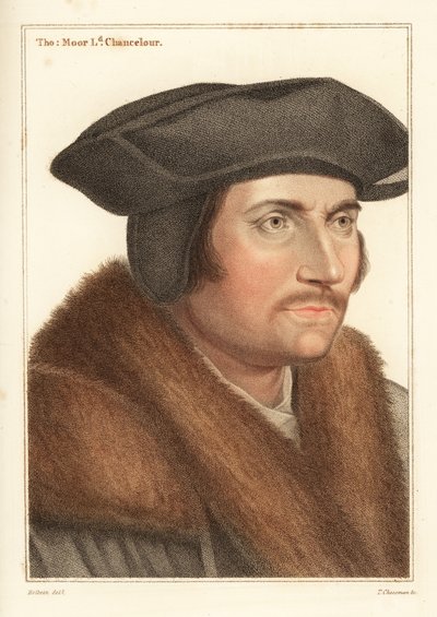 Sir Thomas More, Lord Chancellor to King Henry VIII.,1812 (gravura) de Hans (after) Holbein the Younger