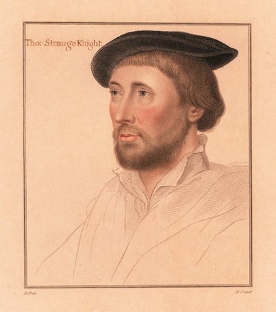 Sir Thomas le Strange de Hunstanton, Alto Xerife de Norfolk,1812 (gravura) de Hans (after) Holbein the Younger