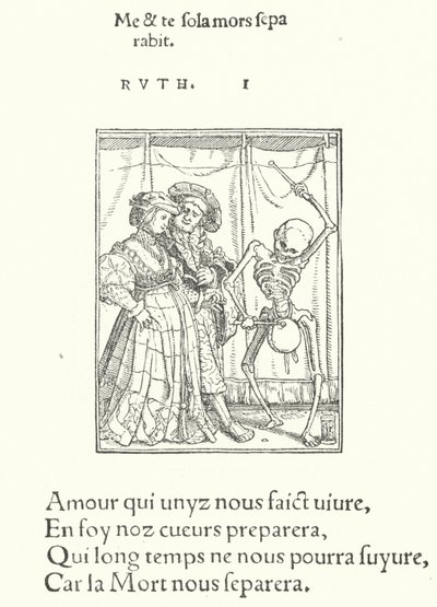 A Noiva e o Noivo (gravura) de Hans (after) Holbein the Younger