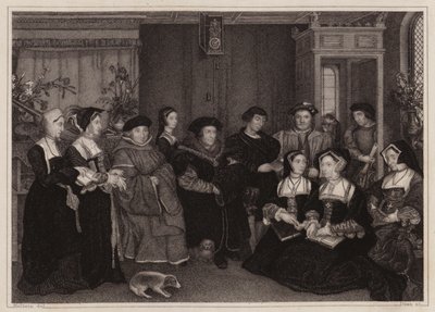 A Família de Sir Thomas More (gravura) de Hans (after) Holbein the Younger