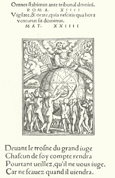 O Juízo Final (gravura) de Hans (after) Holbein the Younger