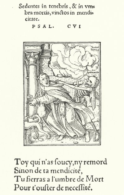 O Frade Mendicante, ou Monge (gravura) de Hans (after) Holbein the Younger