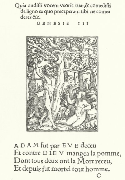 A tentação (gravura) de Hans (after) Holbein the Younger