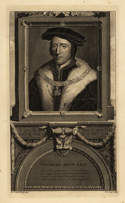 Thomas Howard, 3º Duque de Norfolk (1473-1554) (gravura) de Hans (after) Holbein the Younger