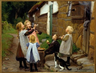 HABrendekilde, bolhas de sabão de Hans Andersen Brendekilde