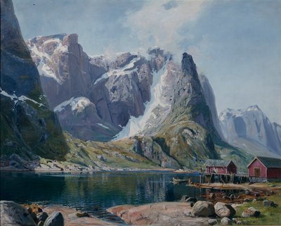 Northlandfjord c.1890 (óleo sobre tela) de Hans Andreas Dahl