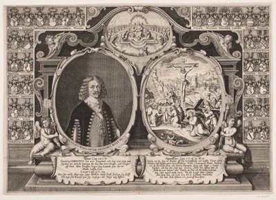 Niels Windet til Grundet e uma representação de Cristo na cruz de Hans Andreas Greys