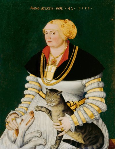 Retrato de Cleophea Holzhalb, nascida Krieg von Bellikon por Asper, Hans (1499-1571). óleo sobre madeira de Hans Asper