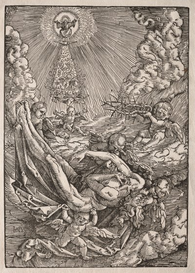Cristo transportado para o céu pelos anjos, c. 1515-1517. de Hans Baldung
