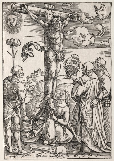 Cristo na Cruz com Maria, São João, Maria Madalena e Santo Estêvão de Hans Baldung