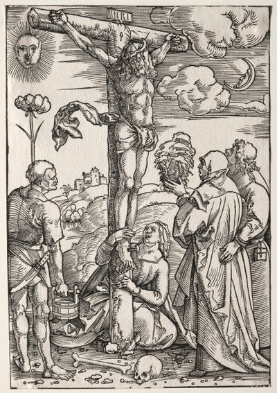 Cristo na Cruz com Maria, São João, Maria Madalena e Santo Estêvão, 1505. de Hans Baldung