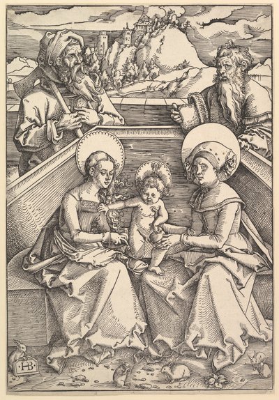 A Sagrada Família com Santa Ana e São Joaquim. de Hans Baldung