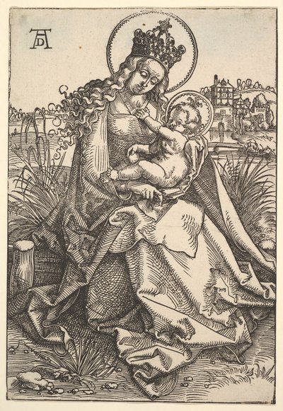 A Virgem no banco gramado, 1505. de Hans Baldung