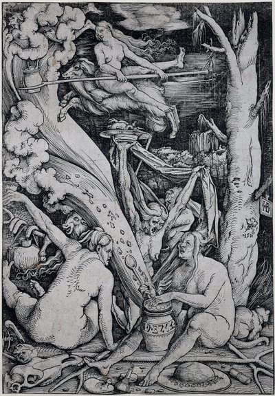 Bruxas conjuram durante o Sábado das Bruxas de Hans Baldung Grien