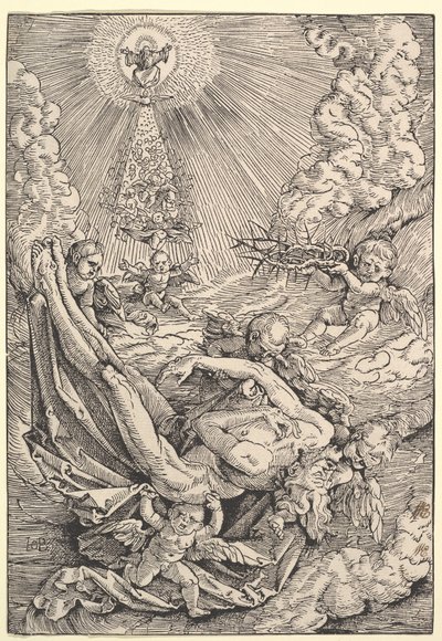 O Corpo de Cristo Levado pelos Anjos ao Céu, 1516 de Hans Baldung Grien