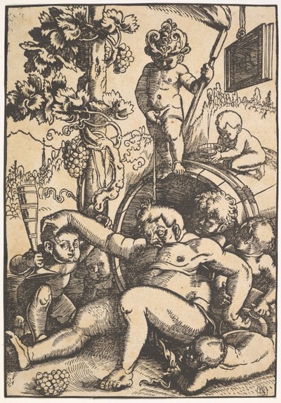 O Baco Bêbado, c.1520 de Hans Baldung Grien