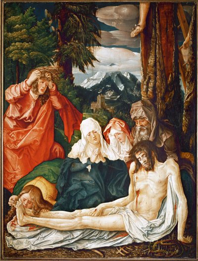 O luto de Cristo, as santas Maria e Salomé (óleo sobre madeira) de Hans Baldung Grien