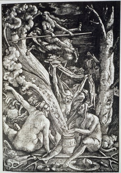 As bruxas no sábado, depois de Hans Baldung Grien, ilustrado em uma história da magia publicada no final do século XIX de Hans Baldung Grien