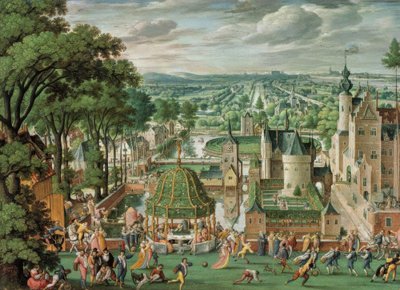 Paisagem de parque com castelo de Hans Bol