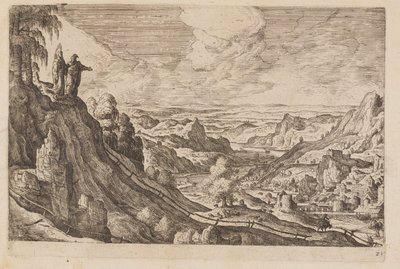 Placa 21, de Paisagens com cenas do Antigo e do Novo Testamento e Metamorfoses de Ovídio de Hans Bol