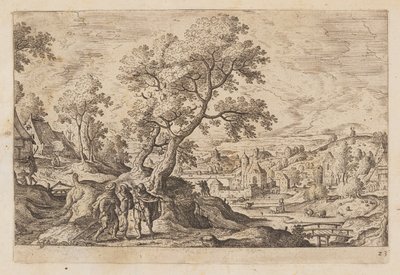 Prato 23, de Paisagens com cenas do Antigo e do Novo Testamento e Metamorfoses de Ovídio de Hans Bol