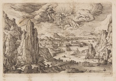 Placa 27, de Paisagens com cenas do Antigo e do Novo Testamento e Metamorfoses de Ovídio de Hans Bol