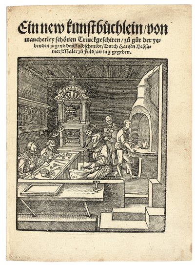 Oficina de ourives, c. 1538 de Hans Brosamer