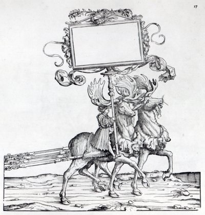 Cena da Procissão Triunfal de Maximiliano, c.1516-18 (xilogravura) de Hans Burgkmair